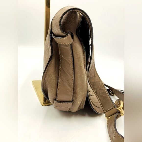 Auth Chloe Marcie Medium Tan Leather Crossbody Saddle Bag Good Preloved Bag - Picture 11 of 15